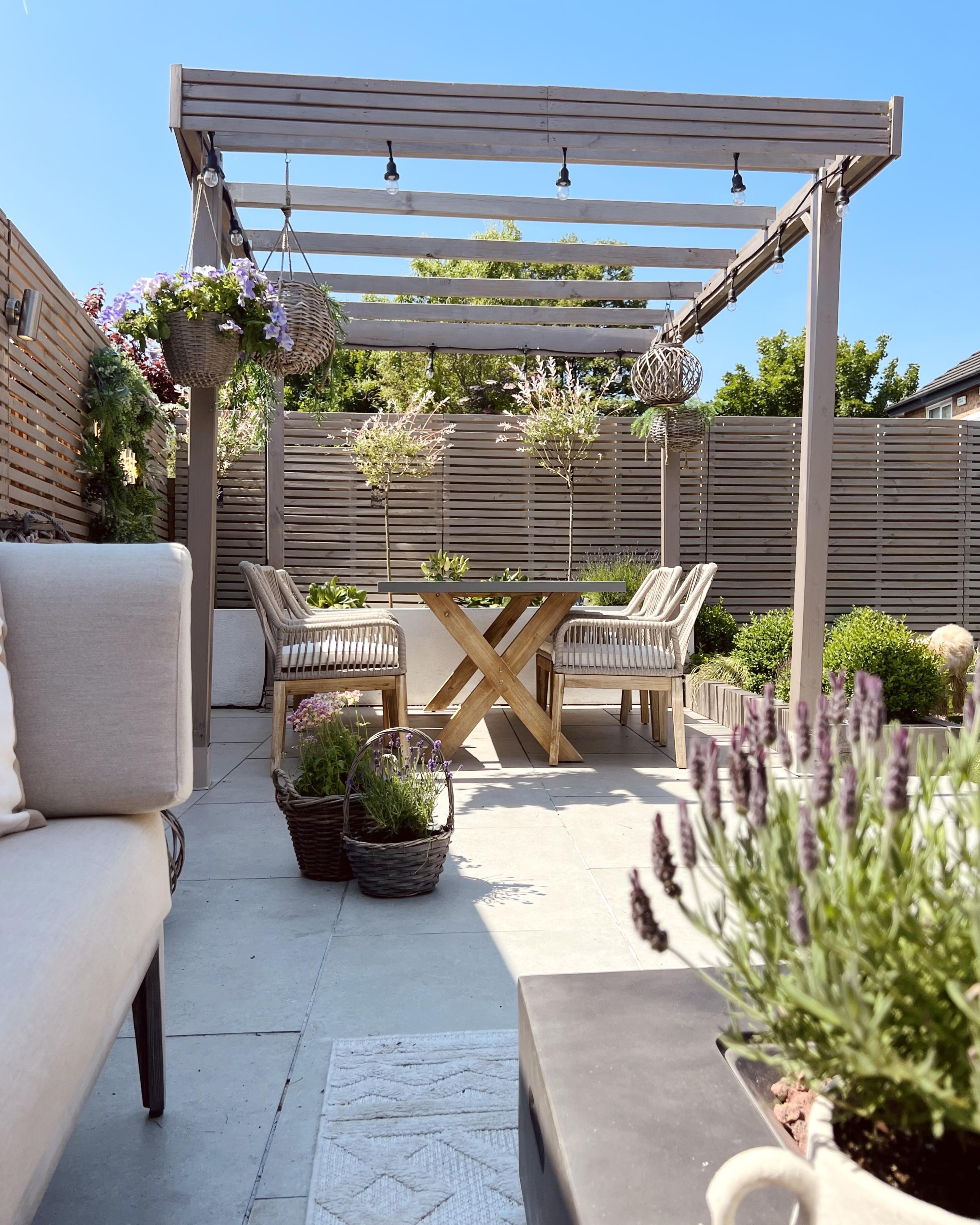 Tuinset 6-zits OLBIA met kussens Beton Beige