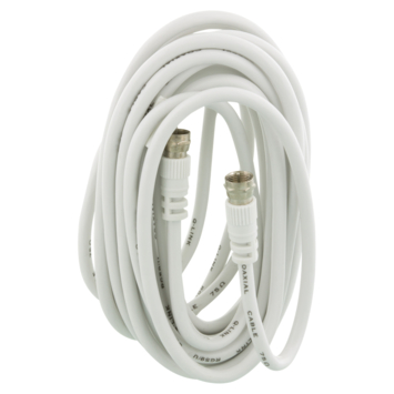 Q-Link coax kabel RG59 met F-connector 5 meter wit