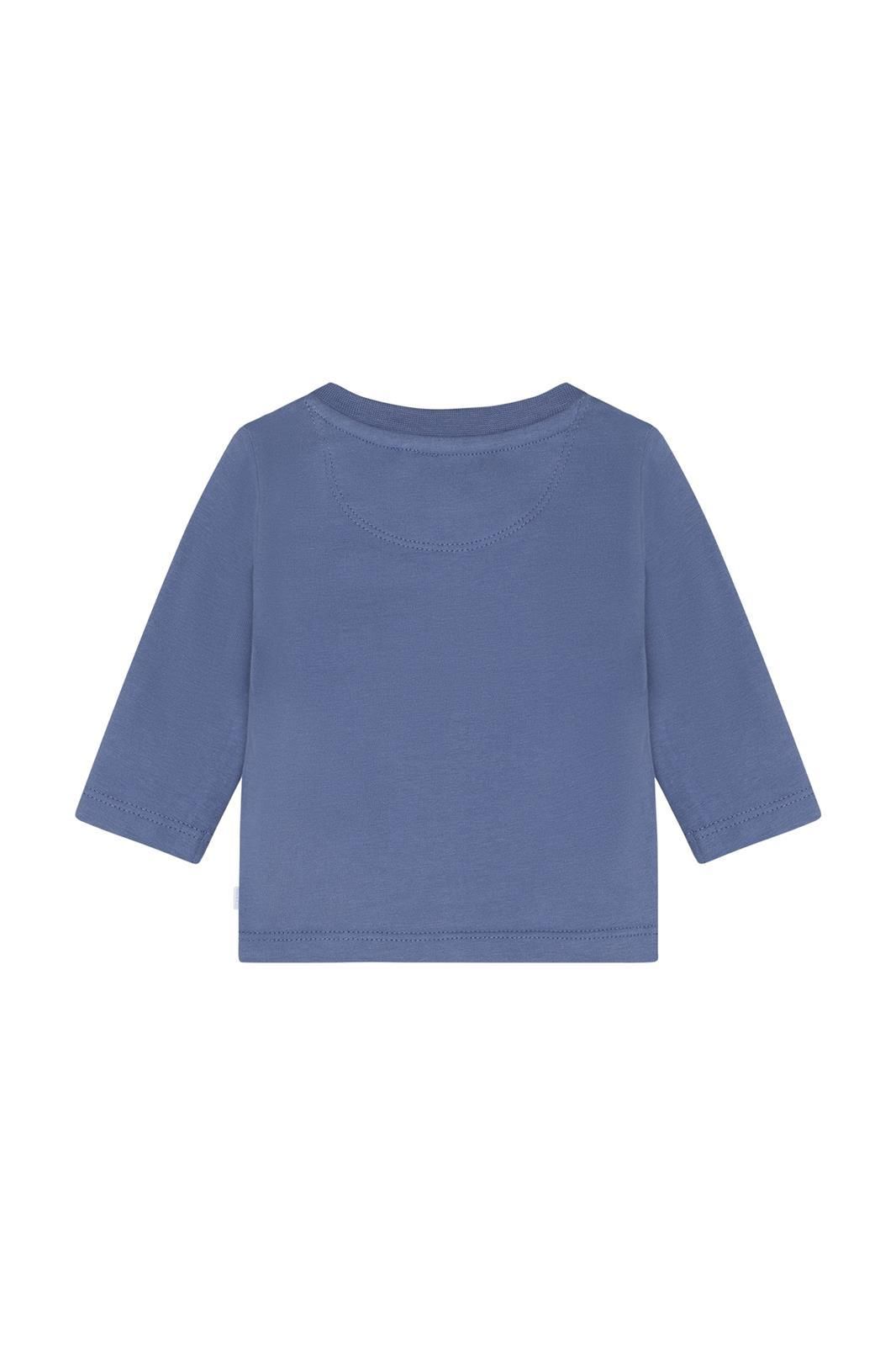 Noppies Baby Longsleeve - backprint - Gray Blue