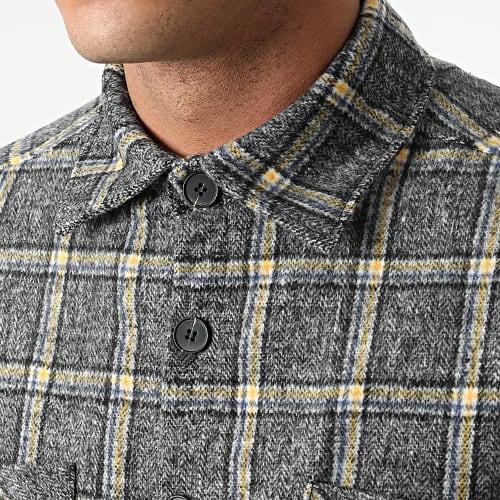 Surchemise à Carreaux Gris Anthracite Jaune
