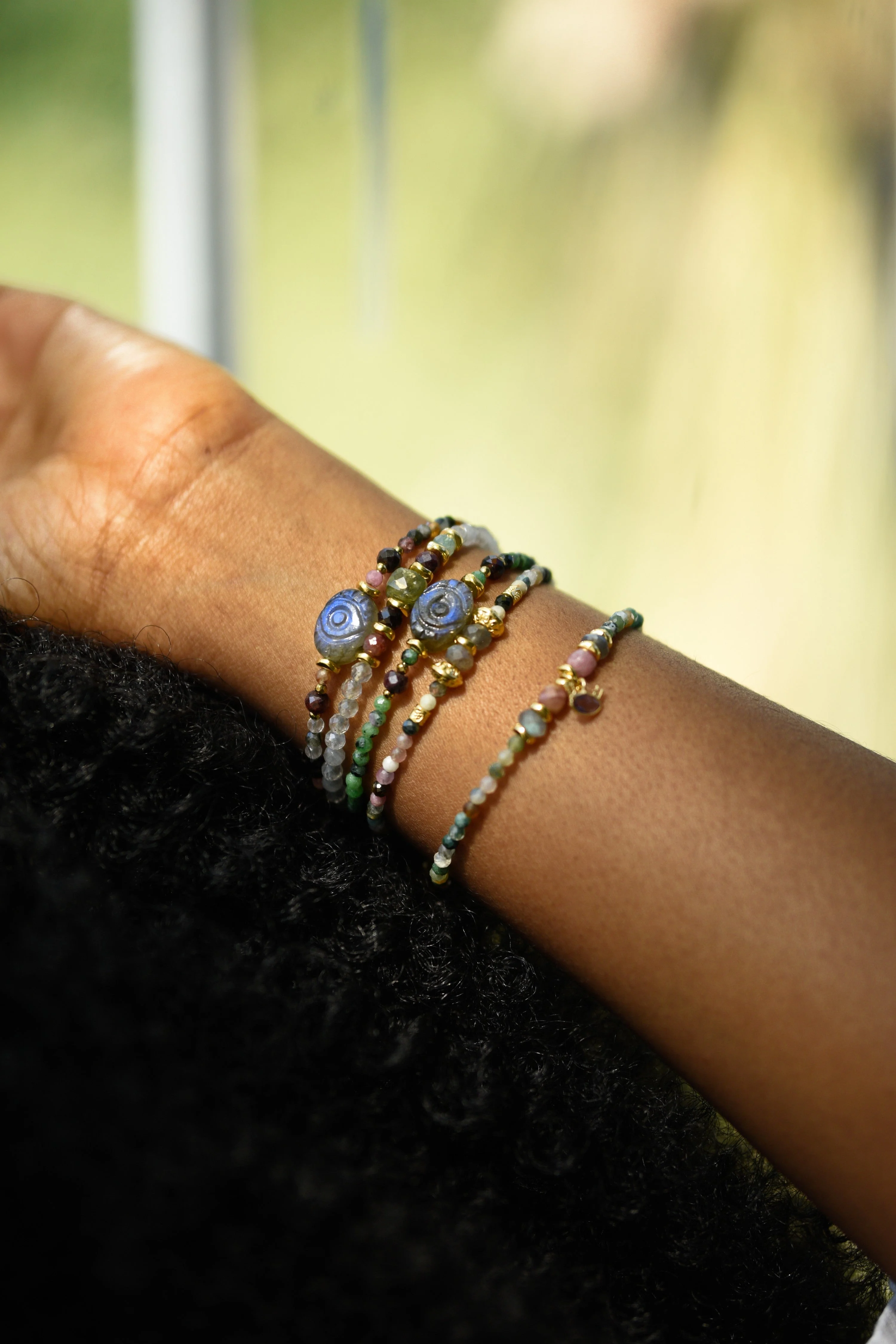 AMARA - Bracelet tourmaline | Bleu