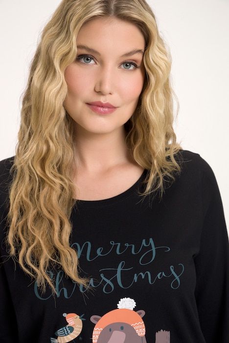 Shirt, Weihnachtsbären, A-Linie, Rundhals, Halbarm