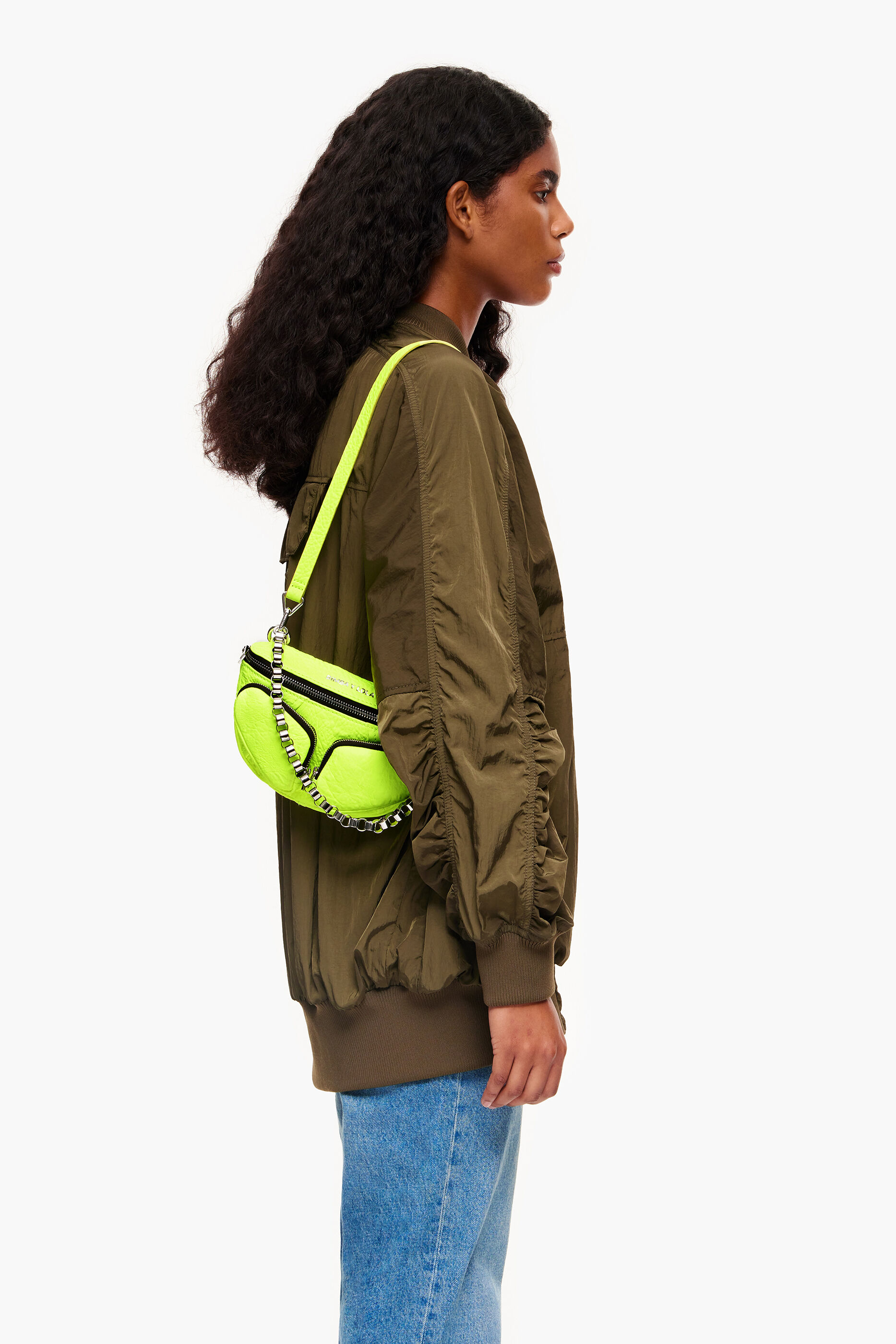 Pochete Pocket XS em couro amarelo