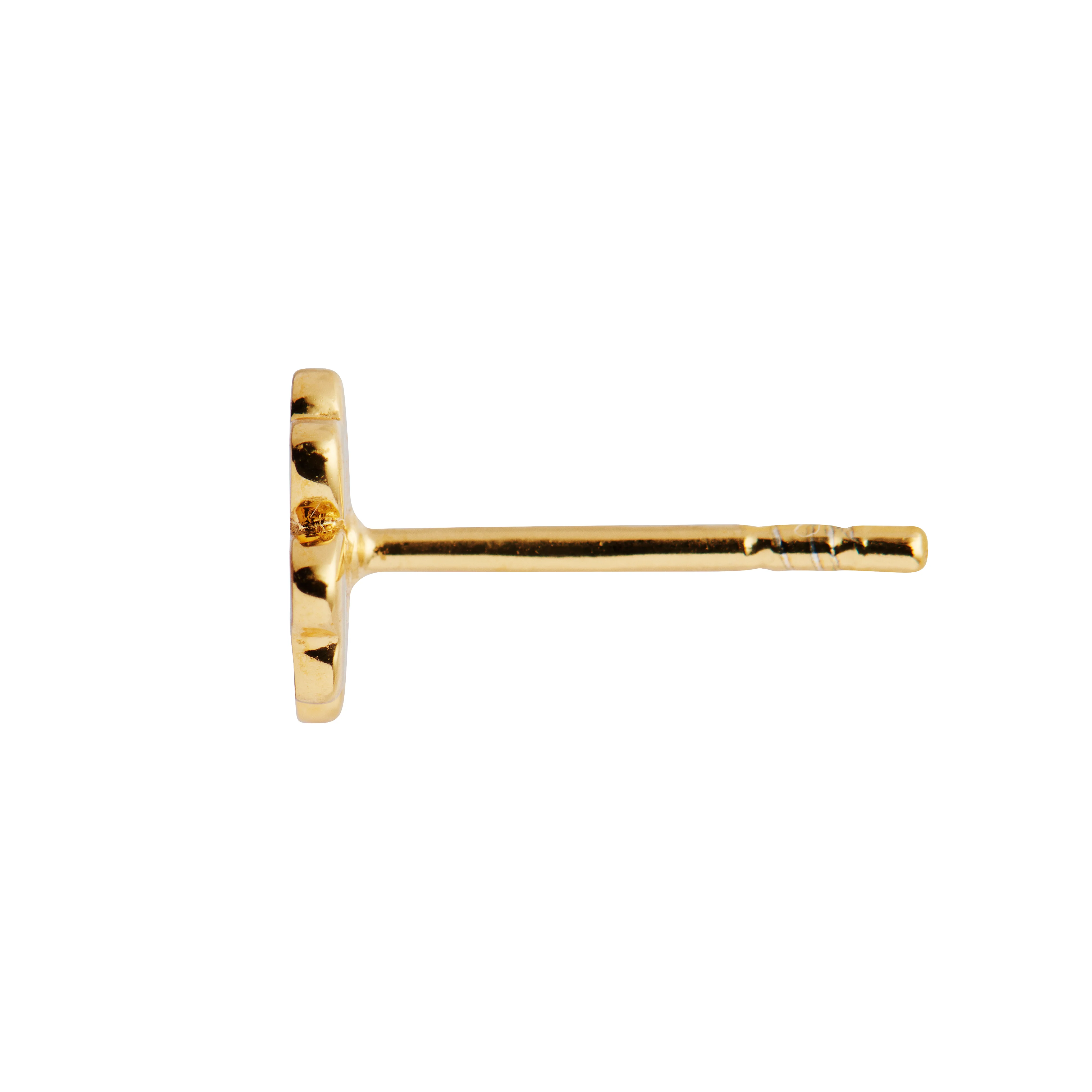 STINE A Jewelry  Love Heart Clover ørering - forgyldt