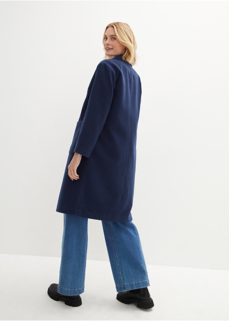 Manteau décontracté imitation laine