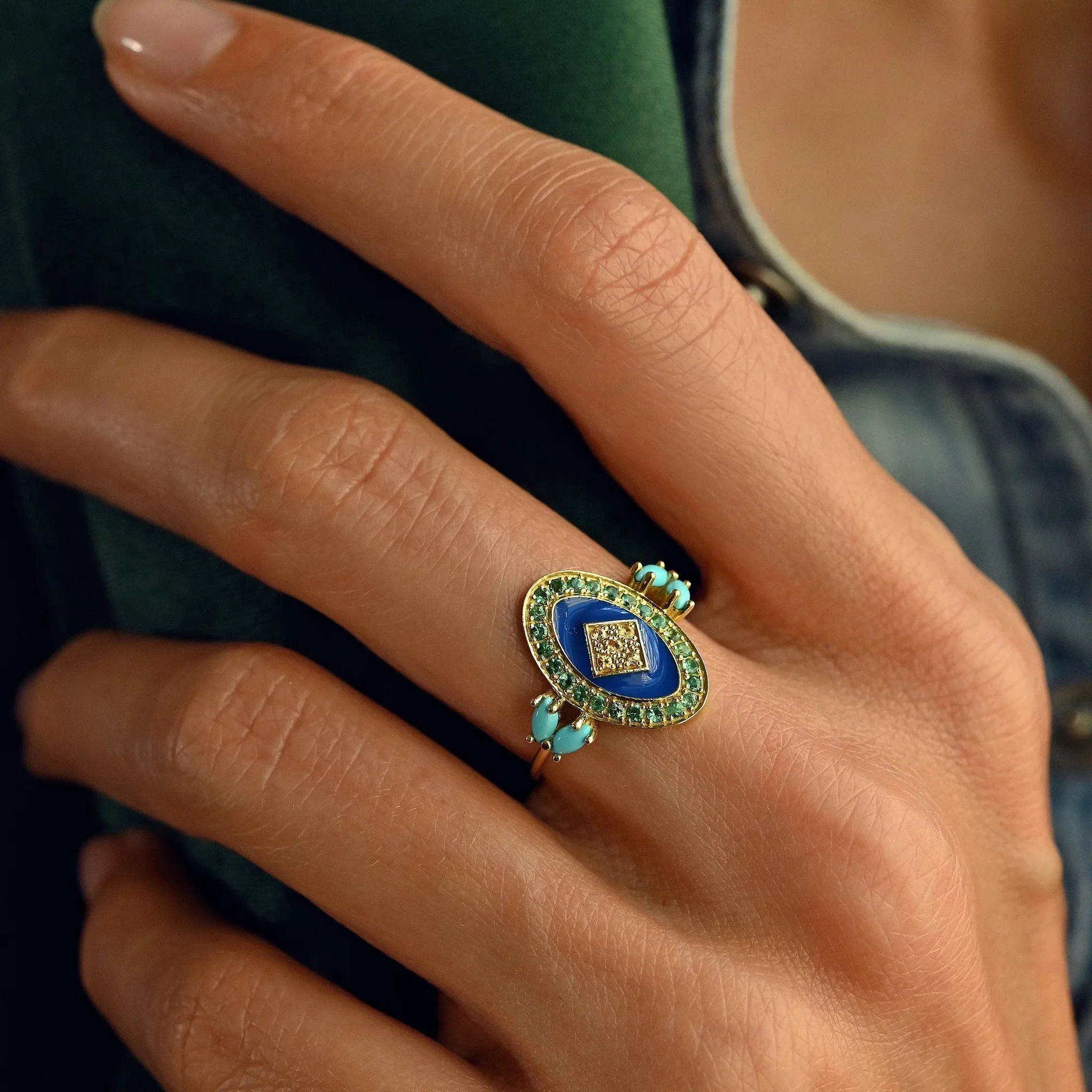 Bague Athéna 2 Turquoise Sophie d'Agon