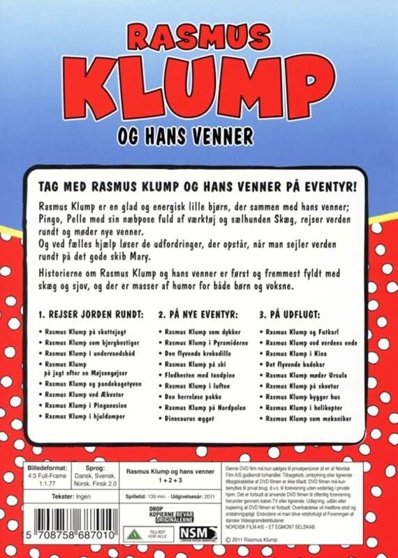 Rasmus Klump Boks 1 - Rejser Jorden Rundt <span class=