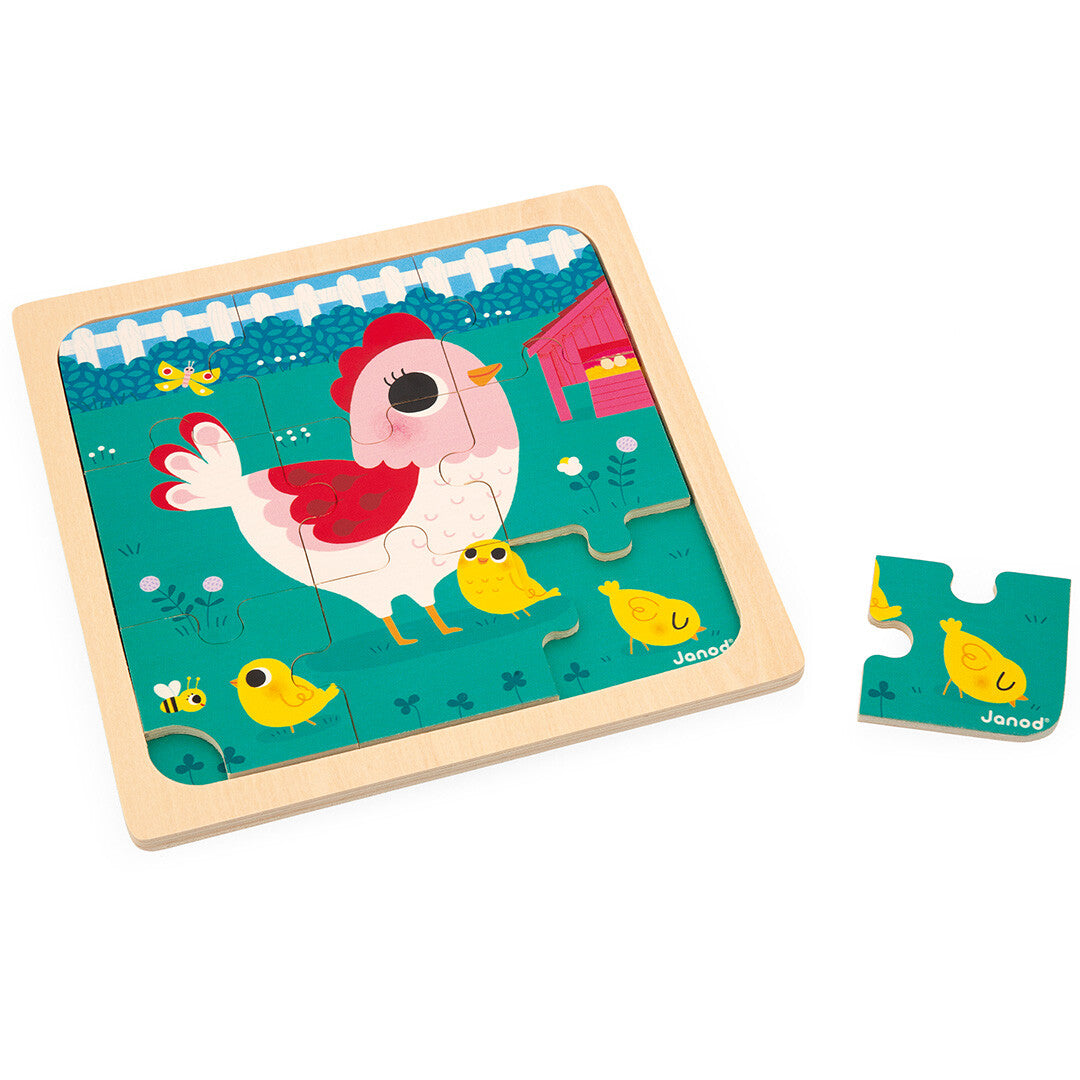 Janod puzzel kip henriette - 9st