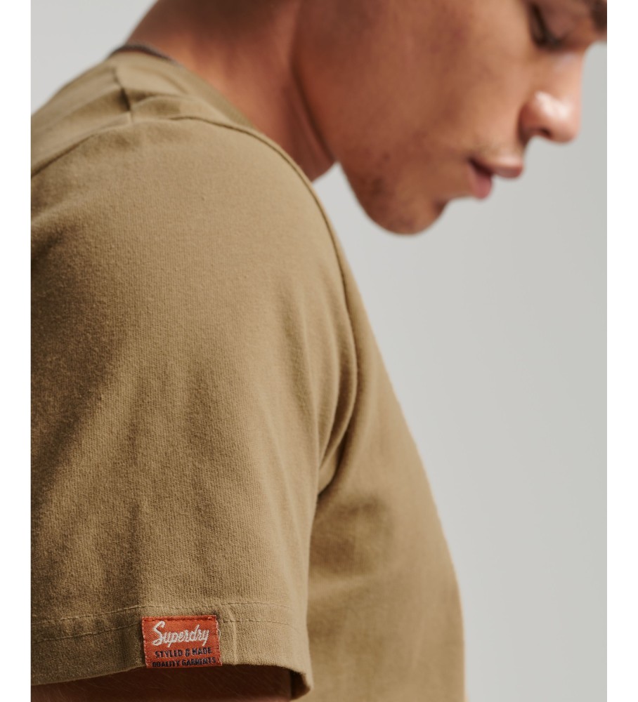 Camiseta Superdry Vintage Logo Script Workwear marrom