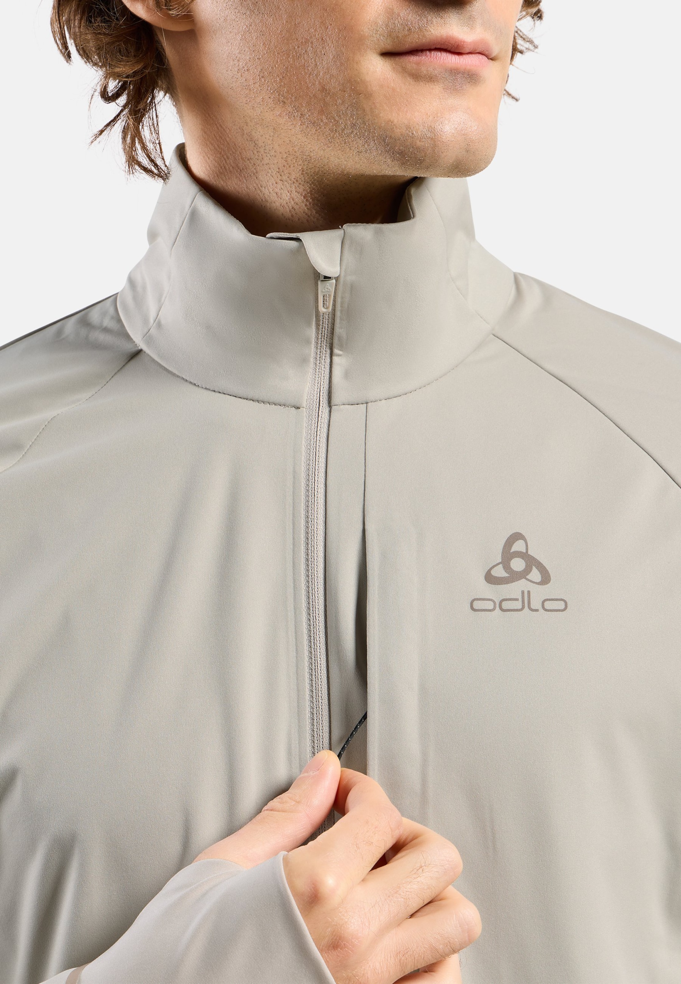 Zeroweight Pro Warm Laufjacke 2.0 in silver cloud