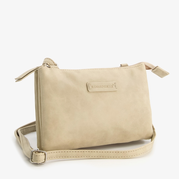 Renato Lucci dames schoudertasje beige