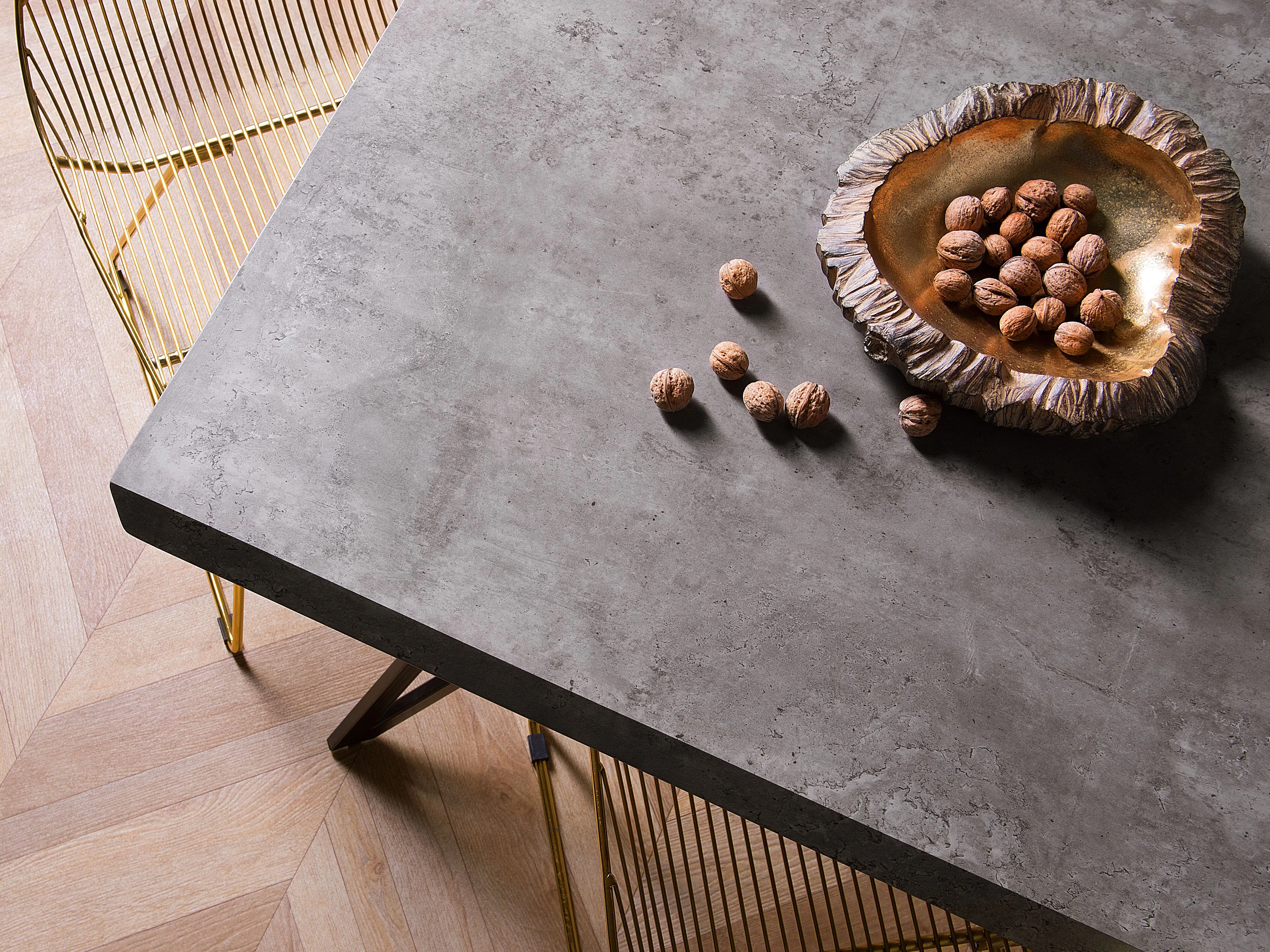 Eettafel BUSCOT Grijs beton-effect 90 cm 160 cm