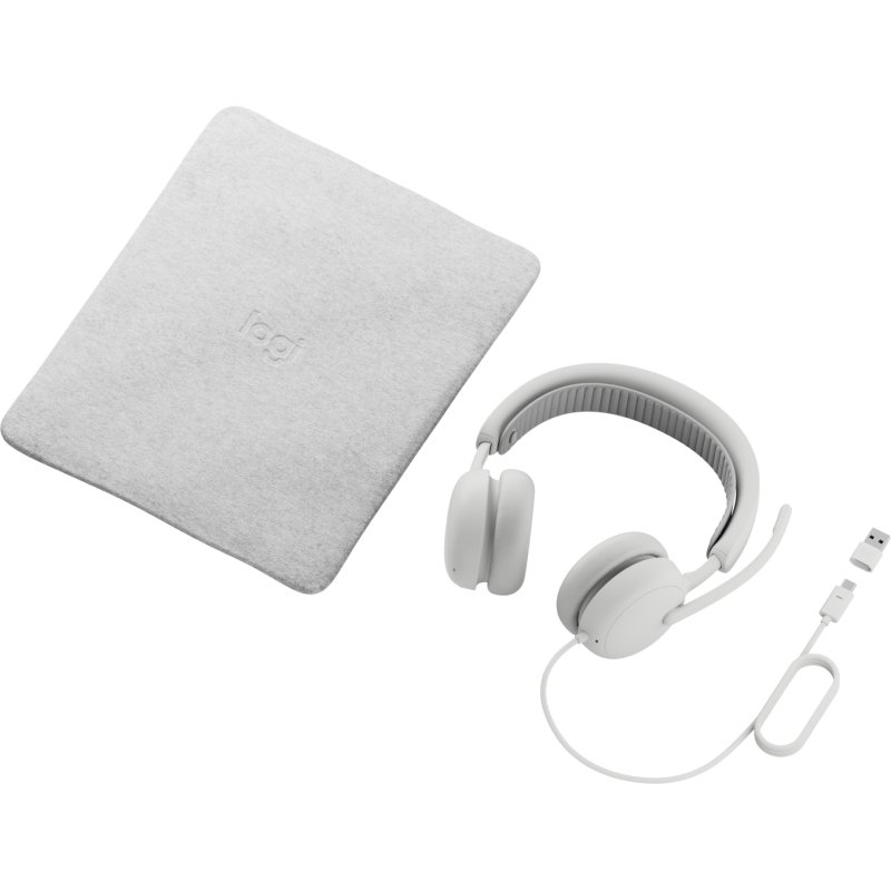Logitech 981-001617 casque Avec fil Arceau Appels/Musique USB Type-C / USB Type-A Blanc