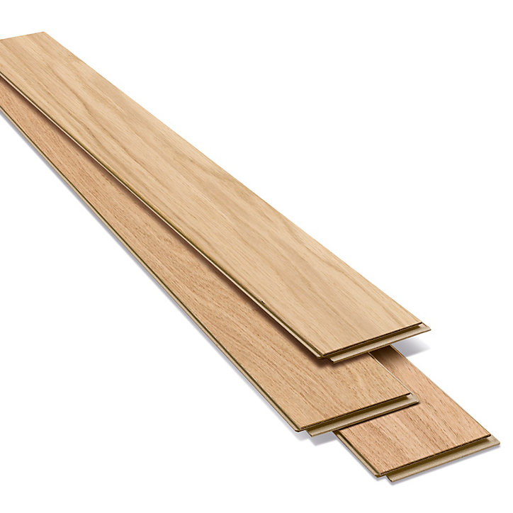 Parquet contrecollé clipsable Padillac L 119cm en chêne français verni naturel