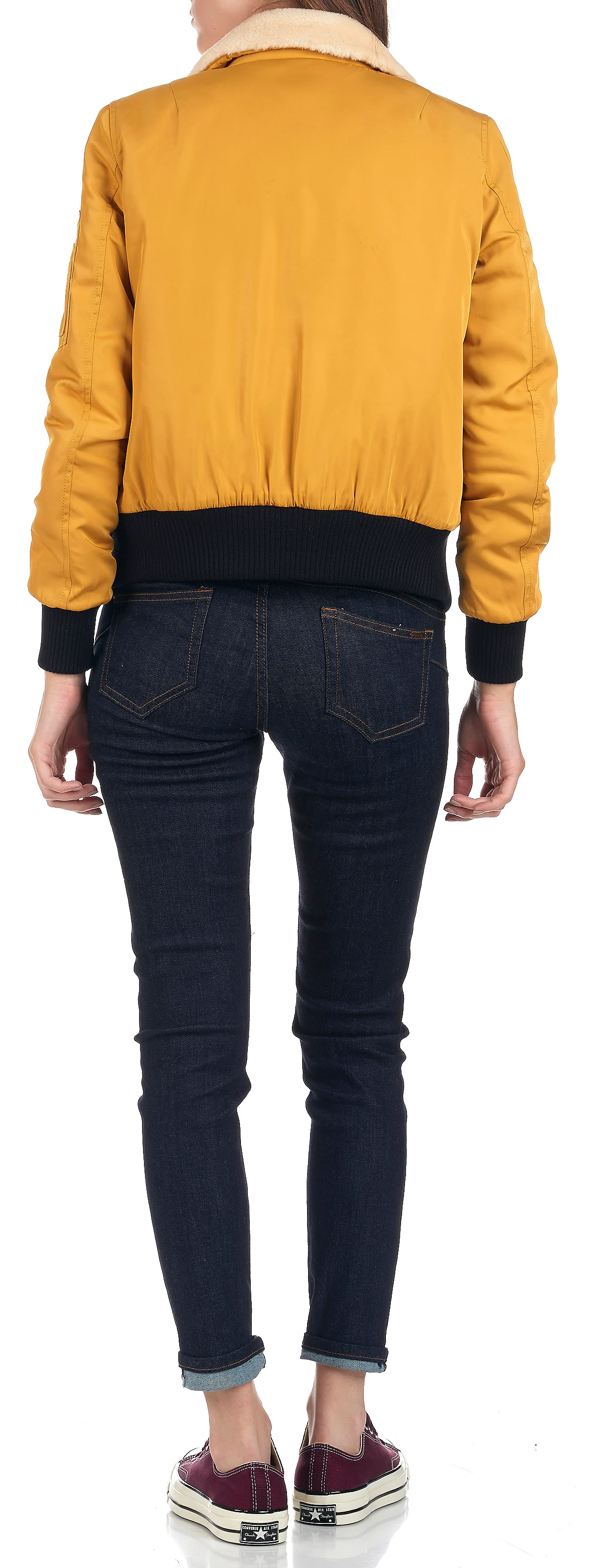 Bomber col classique droit | Jaune