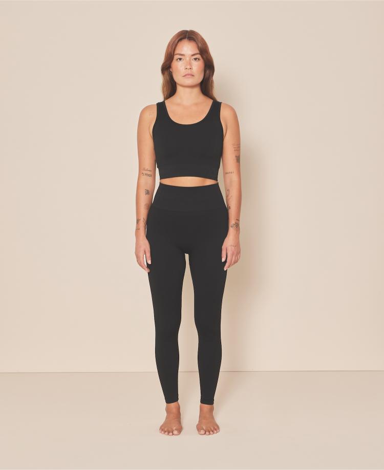 Moonchild Soft Rib Seamless Legging Womens Black Iris