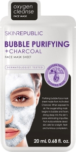 SKIN REPUBLIC Bubble Purifying + Charcoal Face Mask, 10 x 25 ml