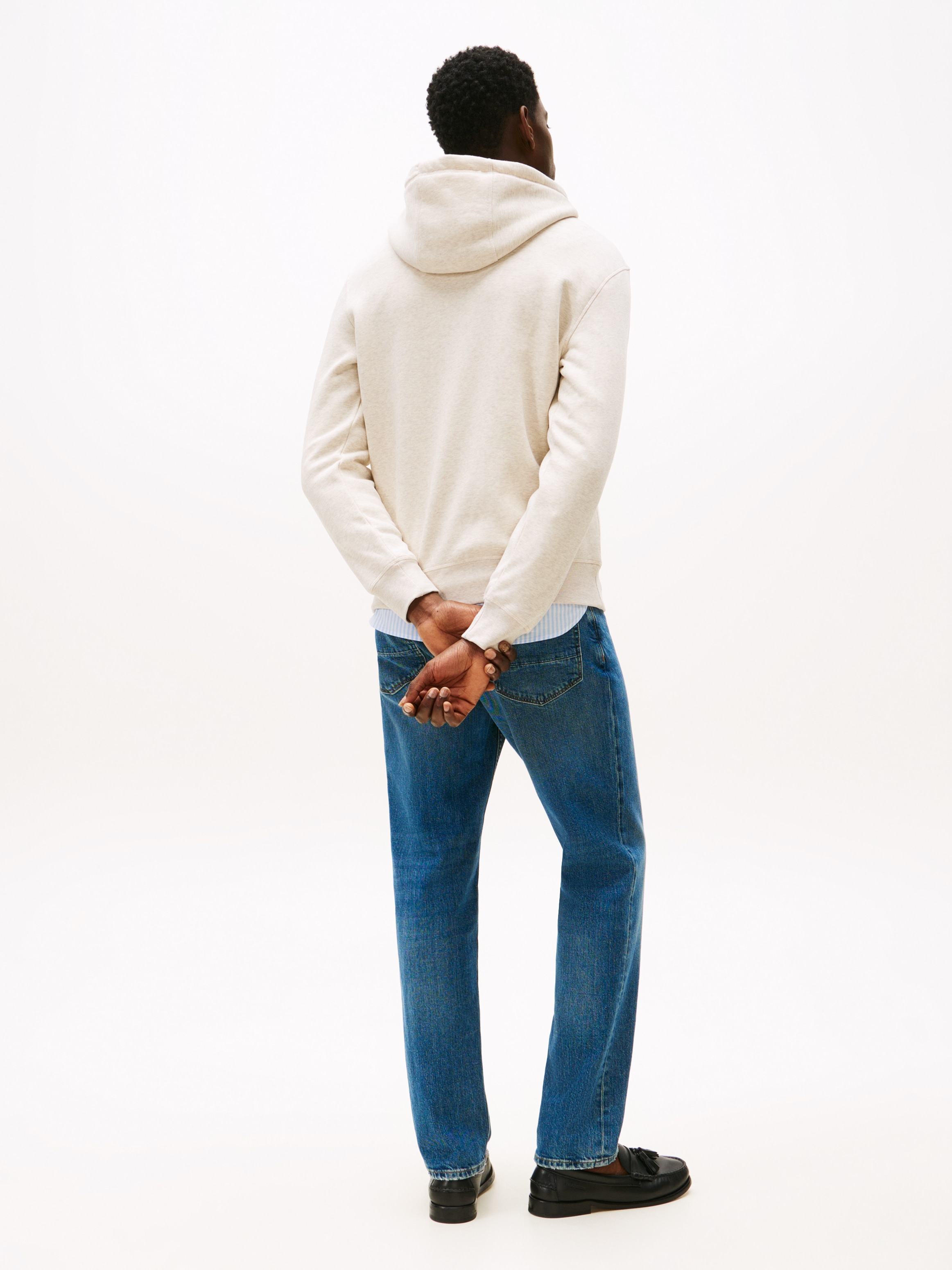 Tommy Hilfiger Kapuzensweatshirt »TOMMY LOGO HOODY mit Kapuze und Kängurutasche«, unifarben, casual, regular fit, Baumwollmix, Kapuze