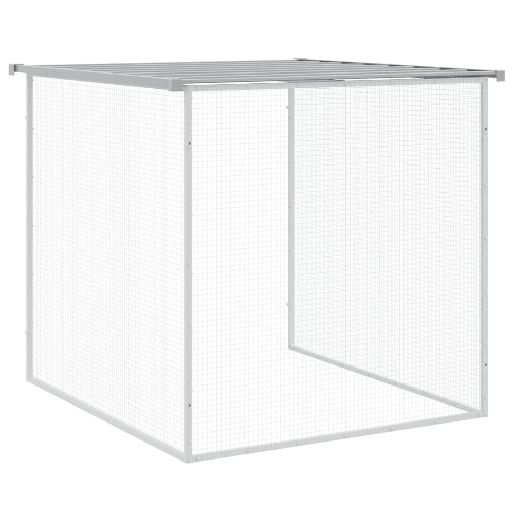 Poulailler avec toit gris clair 1003x98x90 cm acier galvanisé
