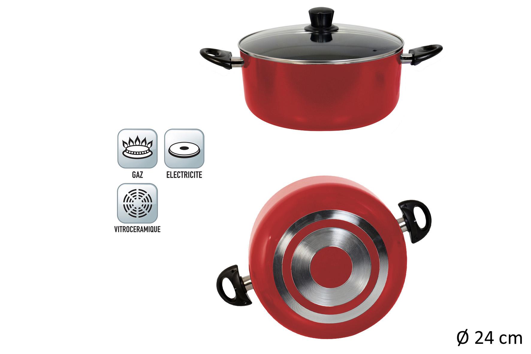 FAITOUT ALUMINIUM D.24CM TOUS FEUX SAUF INDUCTION