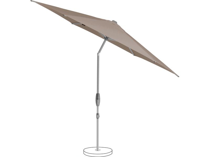 Suncomfort by Glatz Sonnenschirm Shell Turn 300 cm, Light T Sonnenschirm