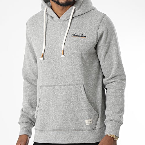 Sweat Capuche Tons Gris Chiné