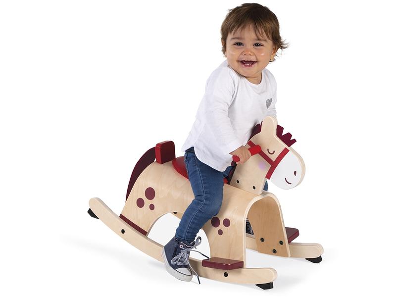 Janod Schaukelpferd Pony Nature Schaukeltier aus Holz