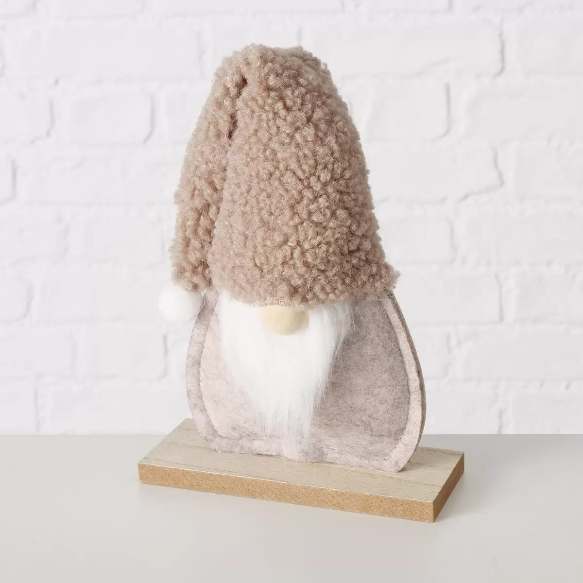 Wichtel Fred beige,braun,dunkelbraun,grau