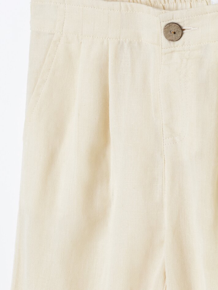Calça jeans leve de pernas largas - Vanilla