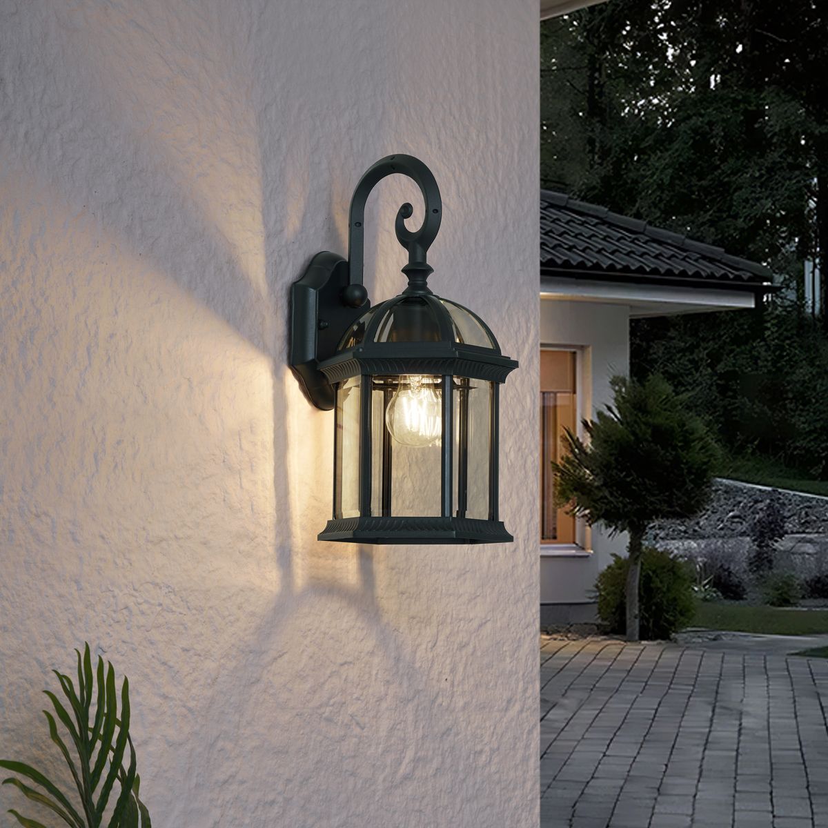 Klassieke buiten wandlamp antiek groen IP44 - Glasgow