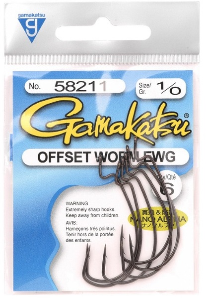Hameçon Gamakatsu Worm Offset Nano Alpha