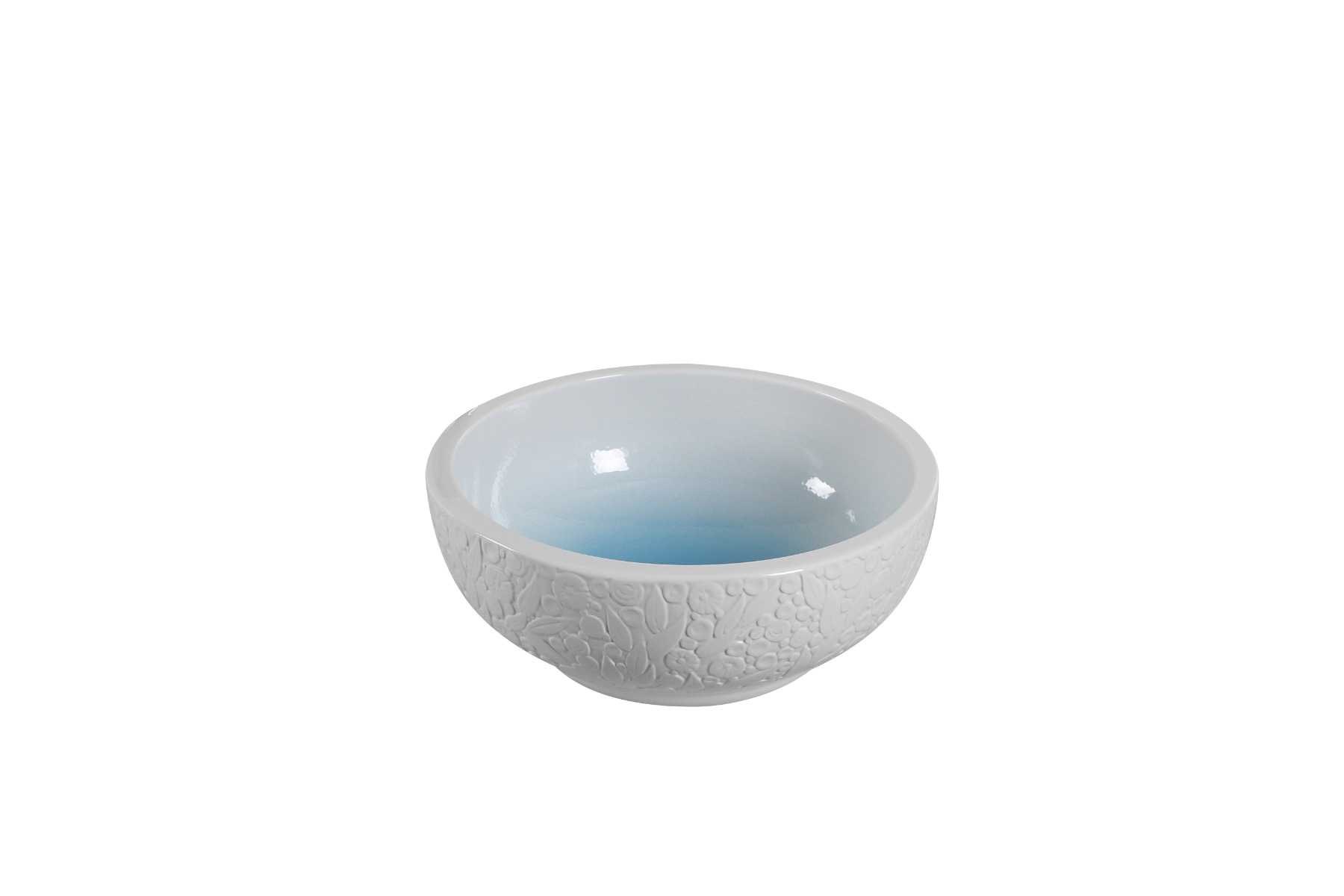 Kerra KR 140 keramische waskom 43cm wit/blauw