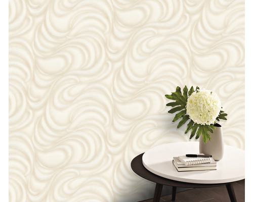 Vliesbehang 10220-14 GMK Fashion for Walls 3 strepen golven crème