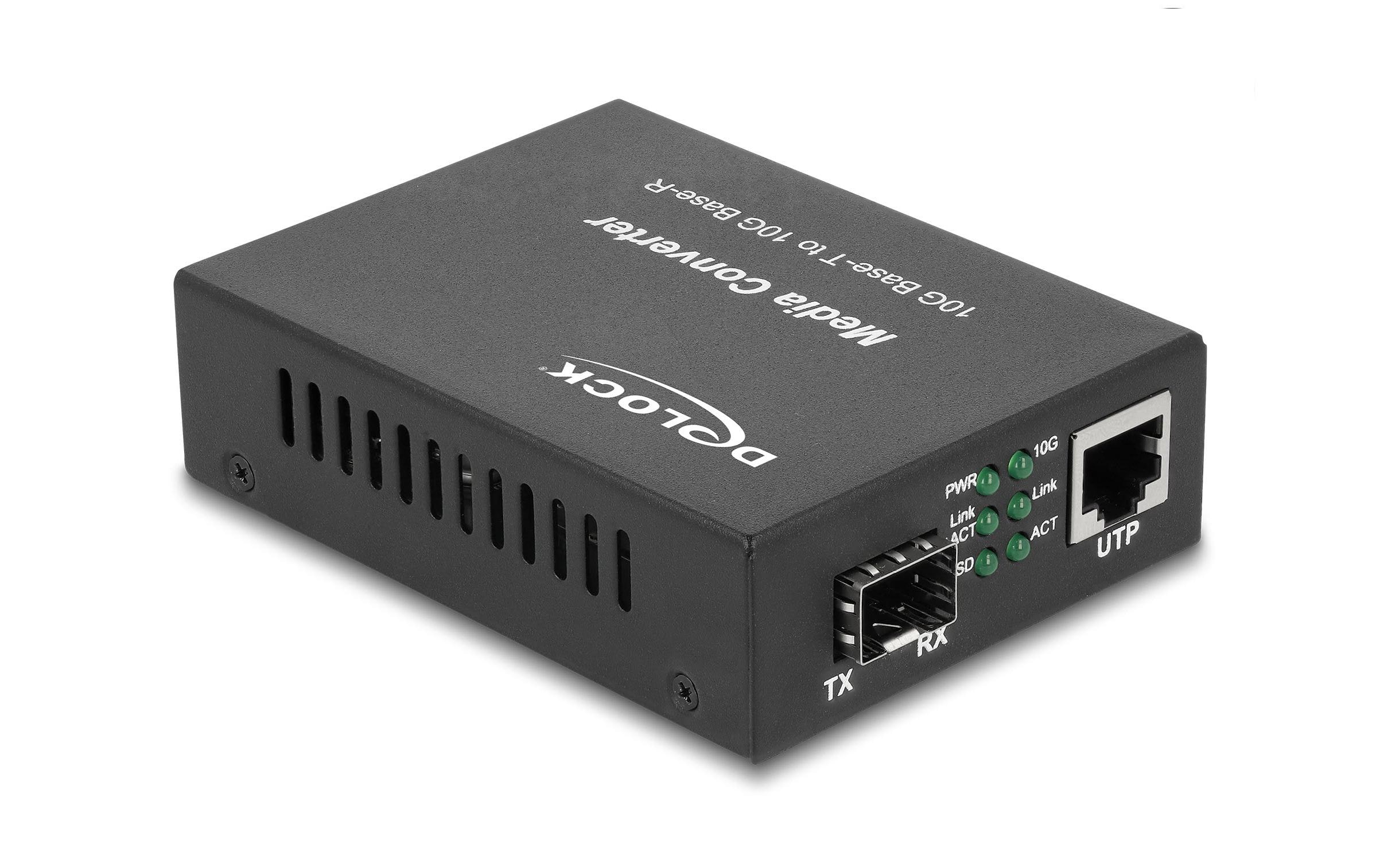 Medienkonverter 10GBase-R SFP+ zu 10GBase-T RJ45<br>Delock Medienkonverter 10GBase-R SFP+ zu 10GBase-T RJ45