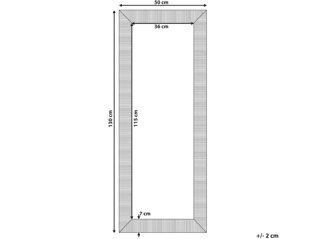 Miroir DRAVEIL 50 cm 130 cm Doré