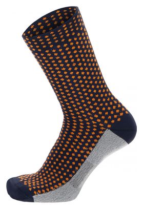 Chaussettes Mi-Hautes Santini Q-Skin Sfera Noir / Orange