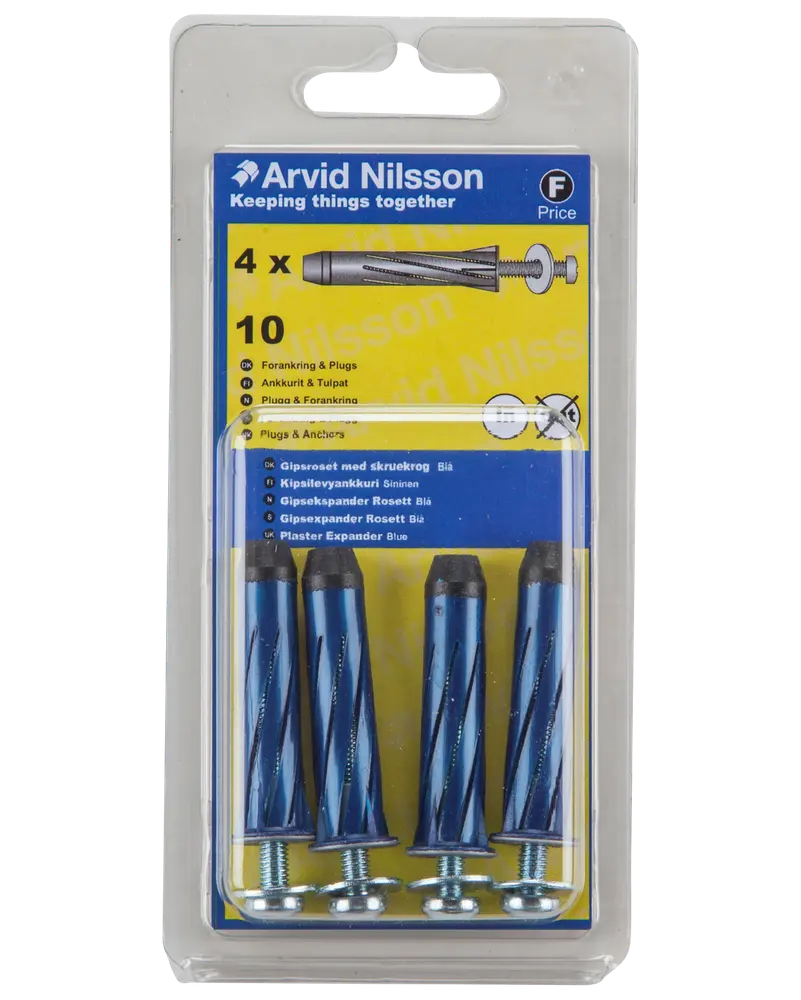 Arvid Nilsson Hulrumsdyvel 4-pak - blå