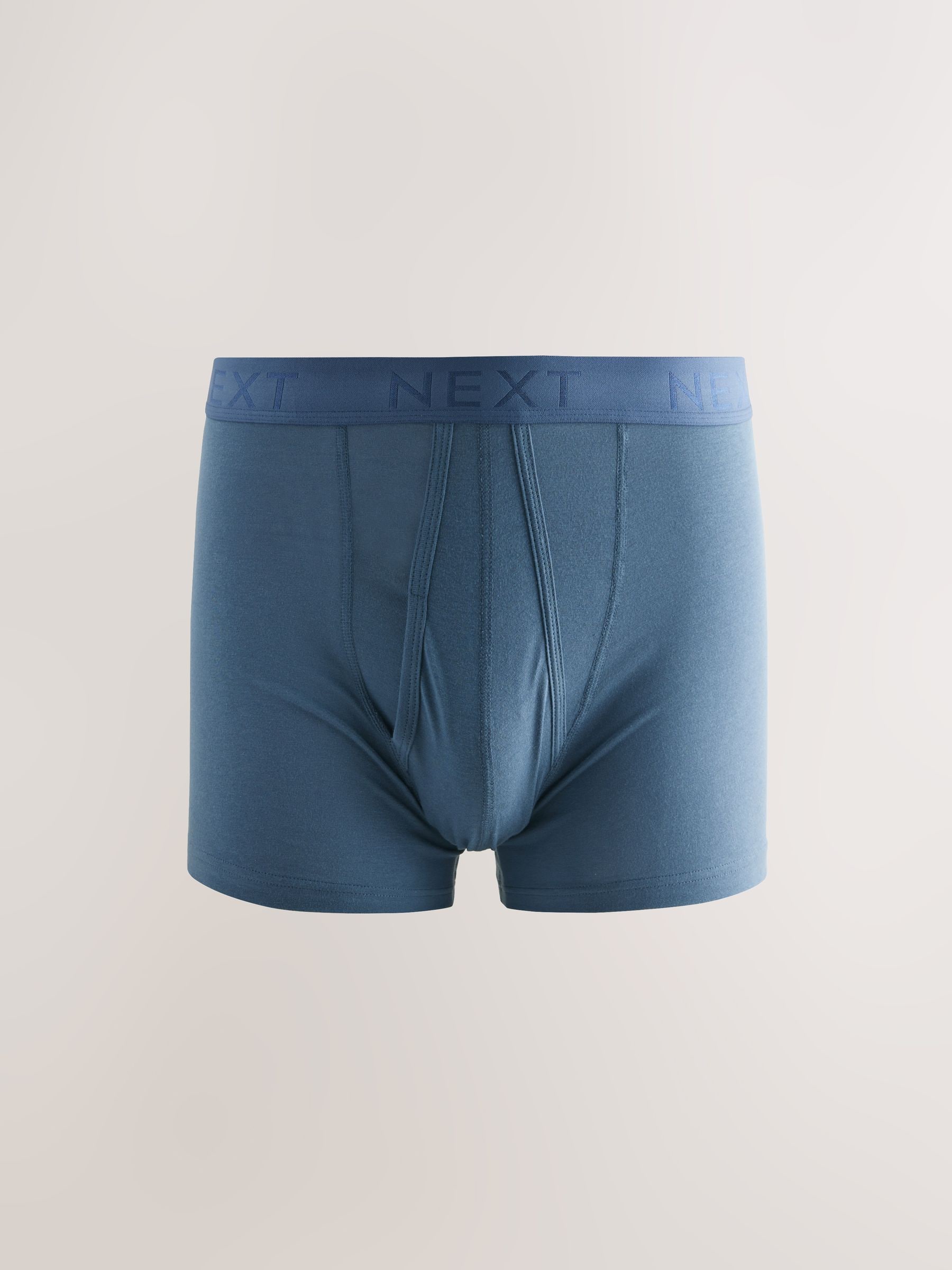 Blauw/grijs/ecru/rood/zwart - Verpakking van 5 - Boxershorts met A-voorkant
