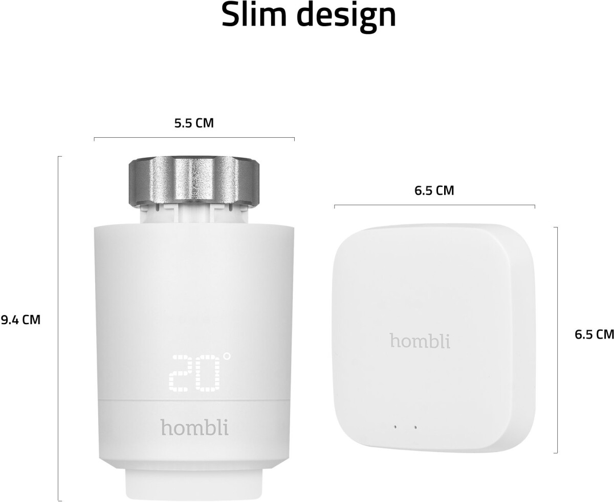 Hombli - Smart Radiator Termostat Start Kit - 2 Stk + Bridge