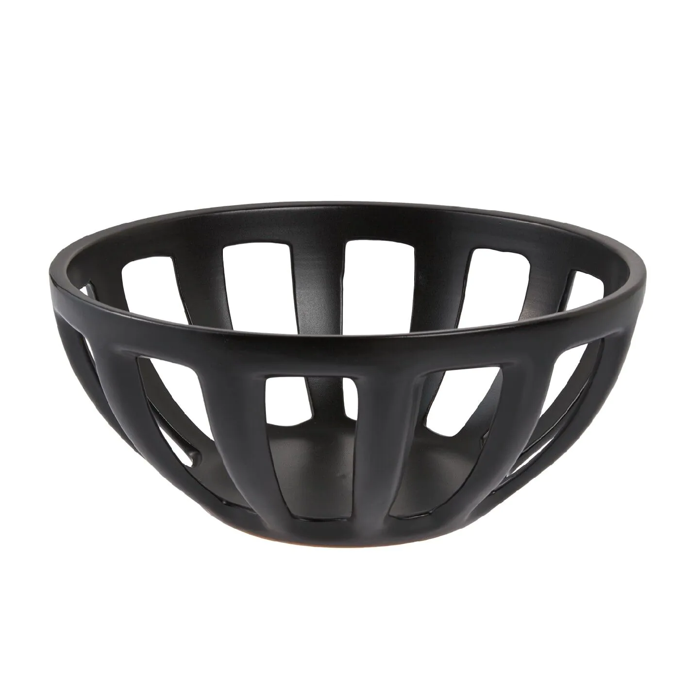 Deko-Schale Streben, schwarz-matt, 27 cm