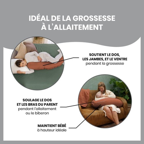 Coussin de maternité Doomoo Tetra Terracotta - BABYMOOV
