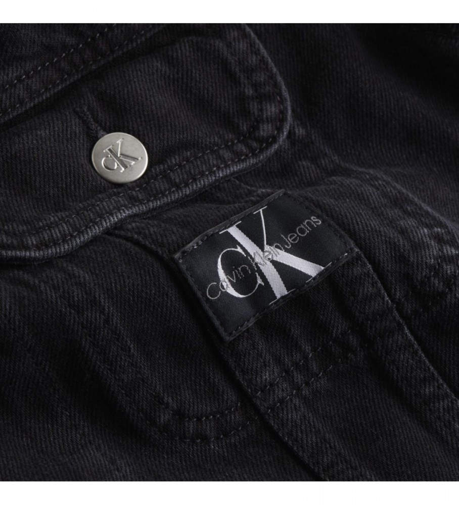 Jaqueta cropped Calvin Klein Jeans anos 90 preta