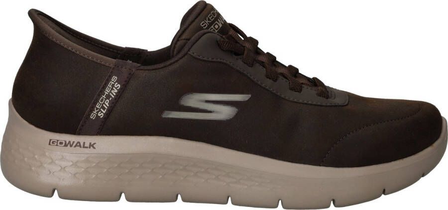 Skechers Go Walk Flex Smooth Motion Heren Instappers Bruin