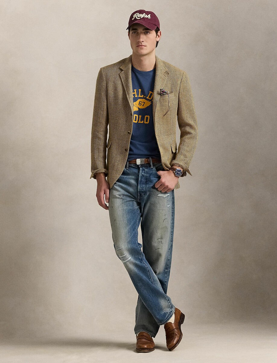 POLO RALPH LAUREN<br>Camiseta de manga comprida com logotipo