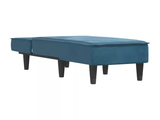 Prolenta Premium - Chaise longue bleu velours