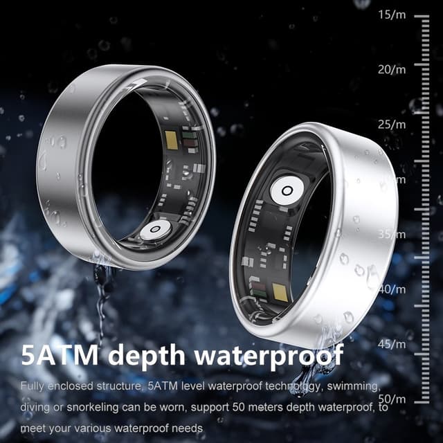 Smart Ring Bluetooth Finger Health Tracker 18,2 mm indvendig diameter