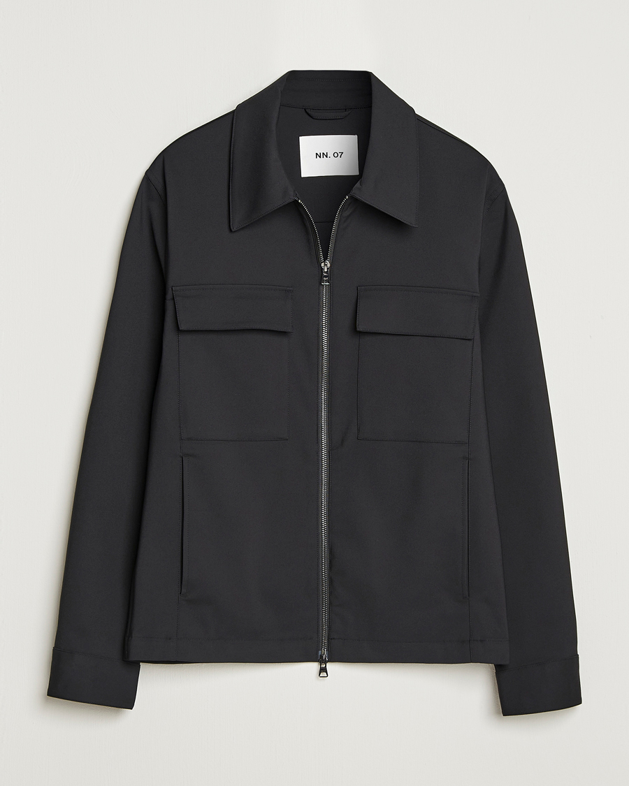 NN07 Alban Technical Overshirt Black