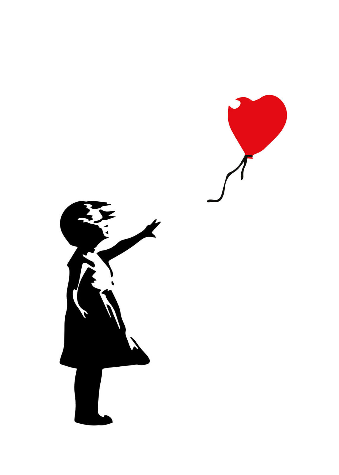 Leinwandbild MÄDCHEN MIT BALLON - Banksy- 50x70 cm