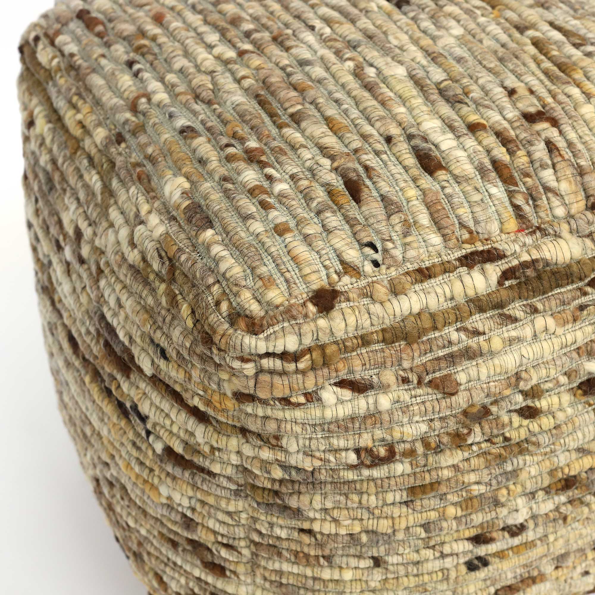 Pouf 'Egeas', Brauntöne, B 45 cm, L 45 cm, H 45 cm von fischer's lagerhaus