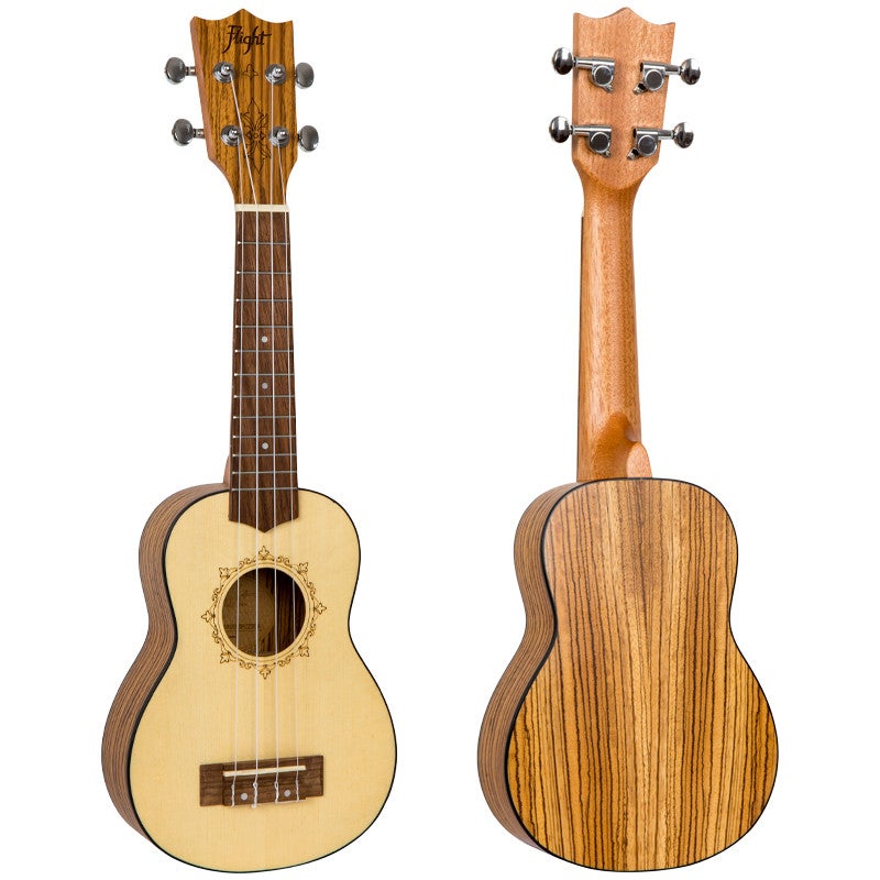 Flight Designer Series DUS320 SP/ZEB sopraan ukelele met gigbag